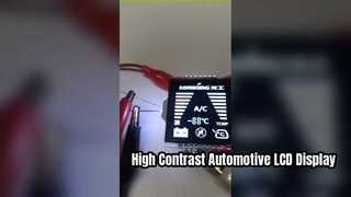 A Closer Look: VA Black Mask LCD Display, White on Black, for Automotive / In-Vehicle Use